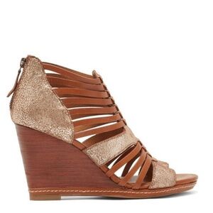 TRASK Sammi Gladiator Wedge Sandal | Leather | Open Toe | Size 8